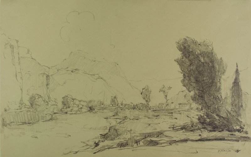 1958-Paesaggio nei pressi di Arco
